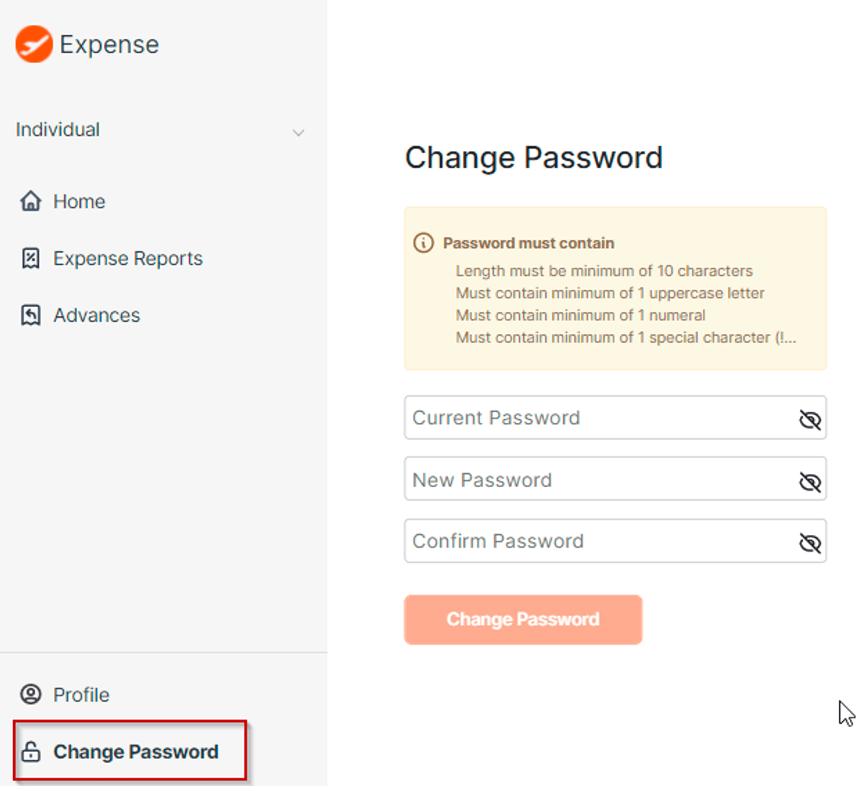How to change my password on ITILITE Admin Portal